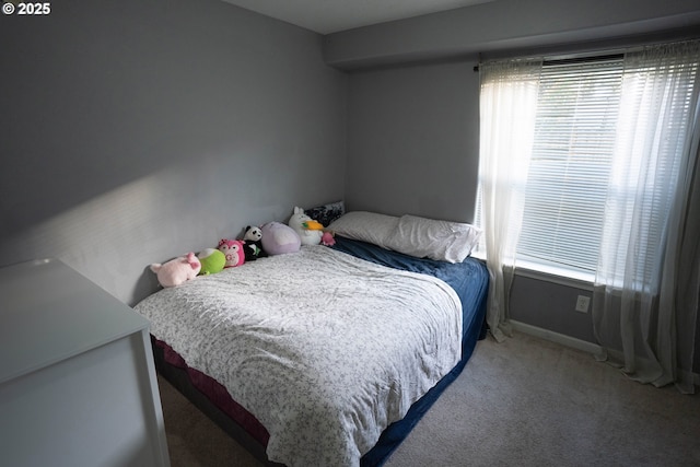 bedroom with carpet floors