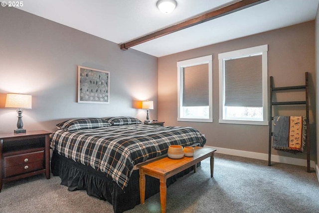 25815 NE Lucia Falls Rd, Yacolt, WA 98675 - bedroom with carpet floors and beam ceiling