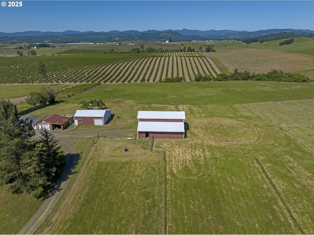 19587 NW Adcock Rd, Yamhill, OR 97148 - view of rural area with mountains and large plots for crops