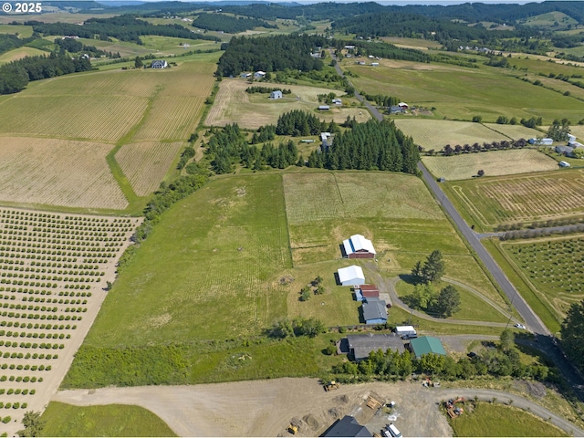 19587 NW Adcock Rd, Yamhill, OR 97148 - view of property location featuring rural landscape, rows of crops, and a mountain backdrop
