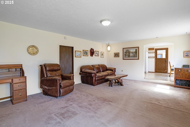 19587 NW Adcock Rd, Yamhill, OR 97148 - living room with carpet flooring and arched walkways