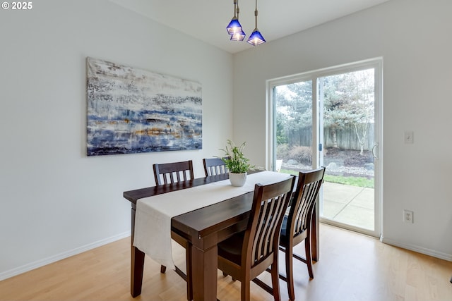 dining room featuring hardwood / wood-style flooring