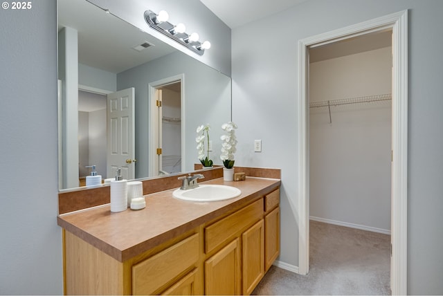 bathroom with vanity