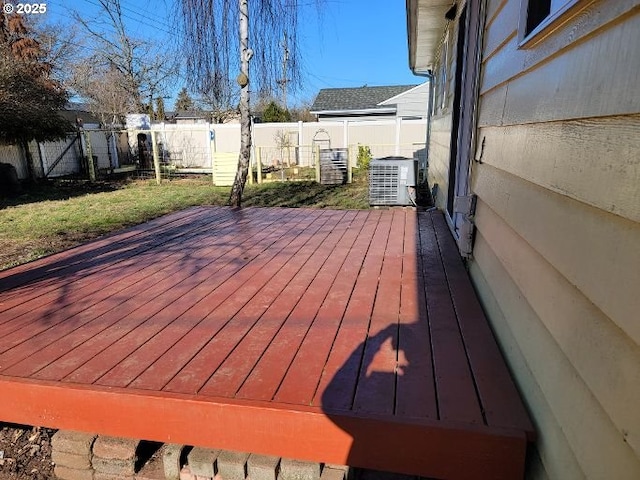 deck with cooling unit