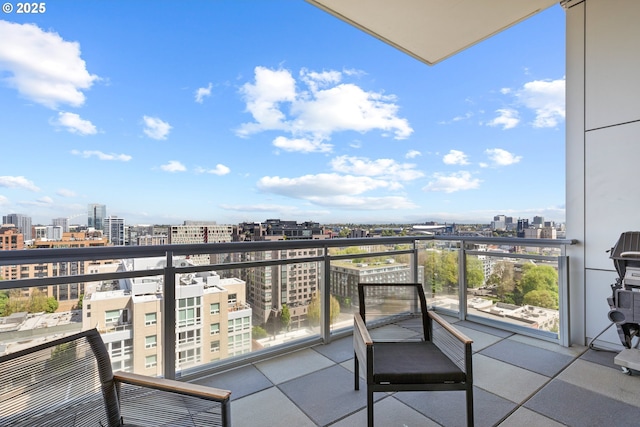 balcony with a city view