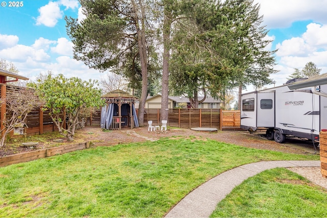 3730 NW 183rd Ave, Portland, OR 97229 - fenced backyard with a gazebo