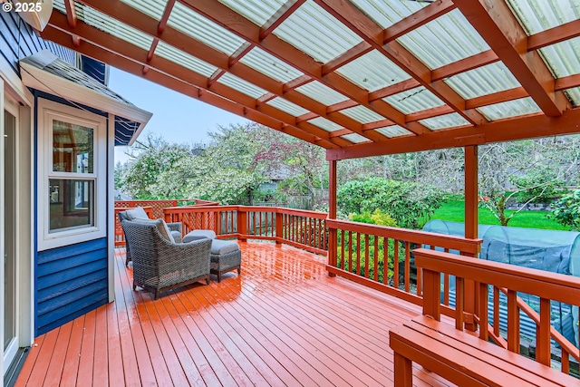 4939 Hampton Ct, Lake Oswego, OR 97035 - wooden terrace with a pergola