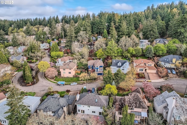 4939 Hampton Ct, Lake Oswego, OR 97035 - aerial perspective of suburban area featuring a heavily wooded area