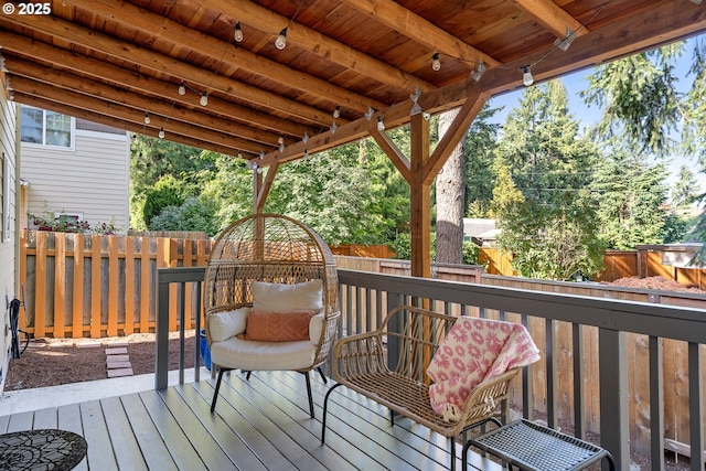 18246 SW Orlov Ct, Beaverton, OR 97078 - deck featuring a fenced backyard