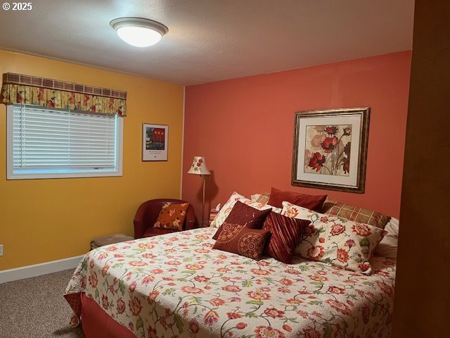 view of carpeted bedroom