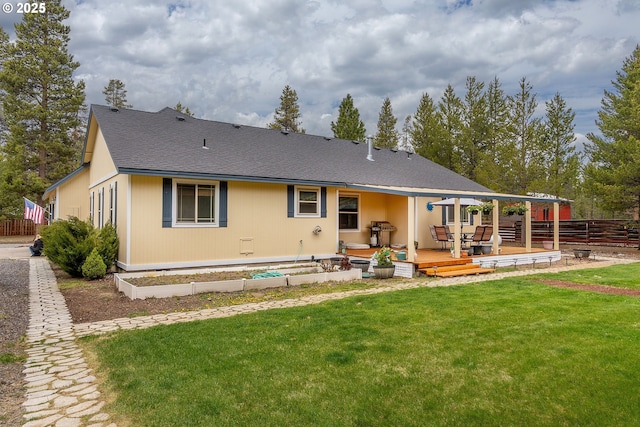 145343 Birchwood Dr, La Pine, OR 97739 - rear view of house featuring a deck and a shingled roof