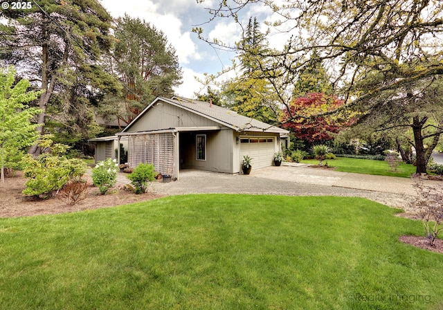 12420 Orchard Hill Rd, Lake Oswego, OR 97035 - exterior space featuring an attached garage, driveway, and a front yard