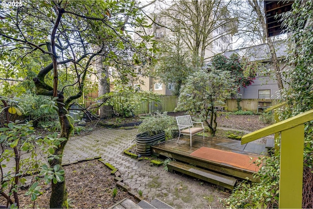 2122 NW Everett St, Portland, OR 97210 - view of yard featuring a wooden deck