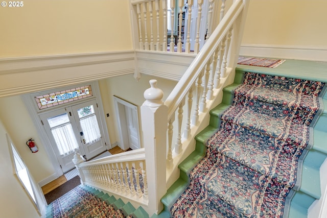 2122 NW Everett St, Portland, OR 97210 - stairs with french doors