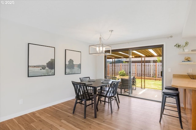 1725 SE Cochran Dr, Gresham, OR 97080 - dining space featuring light wood-style flooring and a chandelier