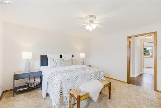 1725 SE Cochran Dr, Gresham, OR 97080 - bedroom with baseboards and ceiling fan