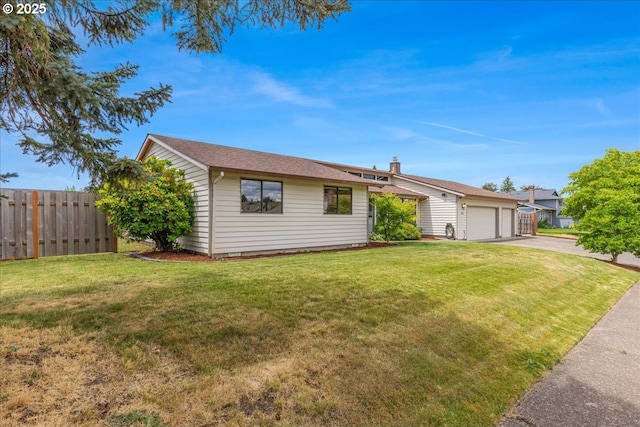 1725 SE Cochran Dr, Gresham, OR 97080 - ranch-style home featuring concrete driveway, a garage, and a chimney