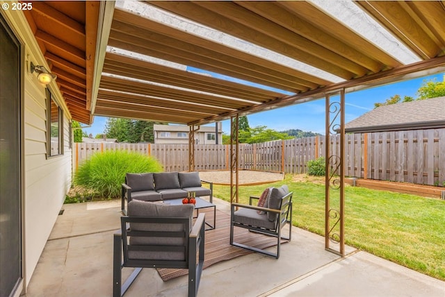 1725 SE Cochran Dr, Gresham, OR 97080 - fenced backyard with an outdoor hangout area and a patio area