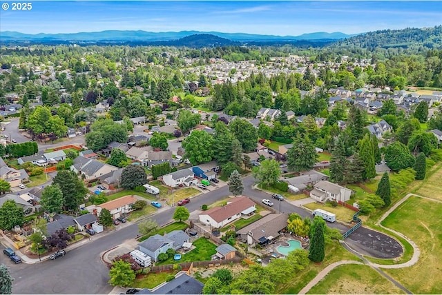 1725 SE Cochran Dr, Gresham, OR 97080 - aerial perspective of suburban area featuring a mountain backdrop