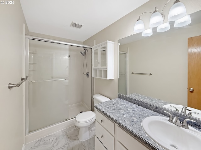 573 SE 73rd Ave, Hillsboro, OR 97123 - full bath with vanity, a stall shower, and marble look tile flooring