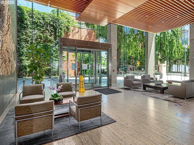 1221 SW 10th Ave Unit 311, Portland, OR 97205 - building lobby featuring a high ceiling