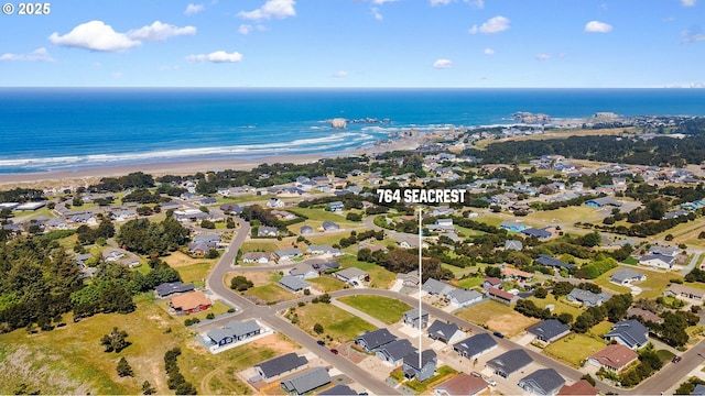 764 Seacrest Dr, Bandon, OR 97411 - aerial overview of property's location featuring a nearby body of water and nearby suburban area