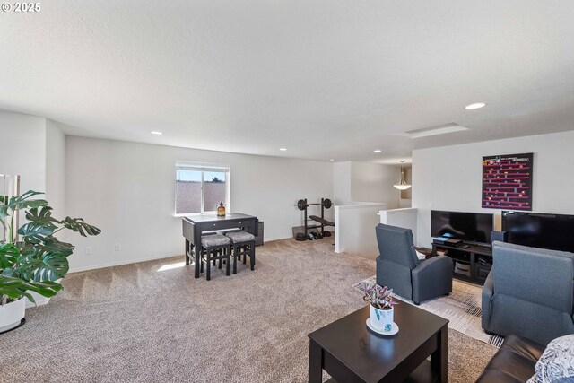 764 Seacrest Dr, Bandon, OR 97411 - carpeted living area featuring recessed lighting and baseboards
