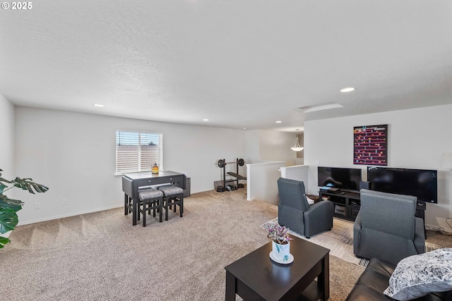 764 Seacrest Dr, Bandon, OR 97411 - carpeted living area featuring recessed lighting and baseboards