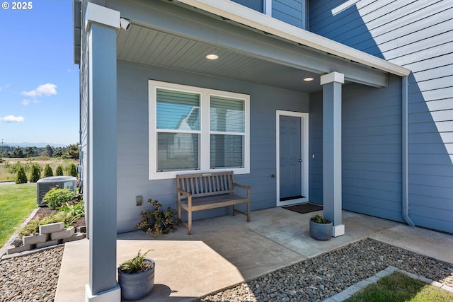 764 Seacrest Dr, Bandon, OR 97411 - doorway to property featuring central AC unit