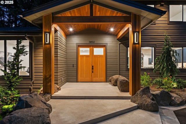 view of doorway to property