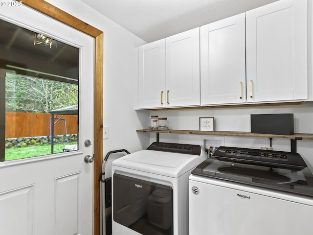 54934 E Kirkwood Dr, Sandy, OR 97055 - laundry area with cabinet space and washing machine and clothes dryer