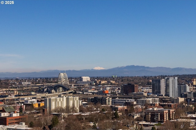 city view with a mountain view