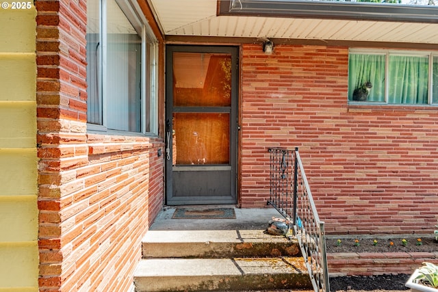 9023 SE Ankeny St, Portland, OR 97216 - doorway to property with brick siding