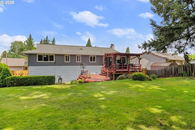 15648 NE Rose Pkwy, Portland, OR 97230 - back of house featuring a deck and a chimney
