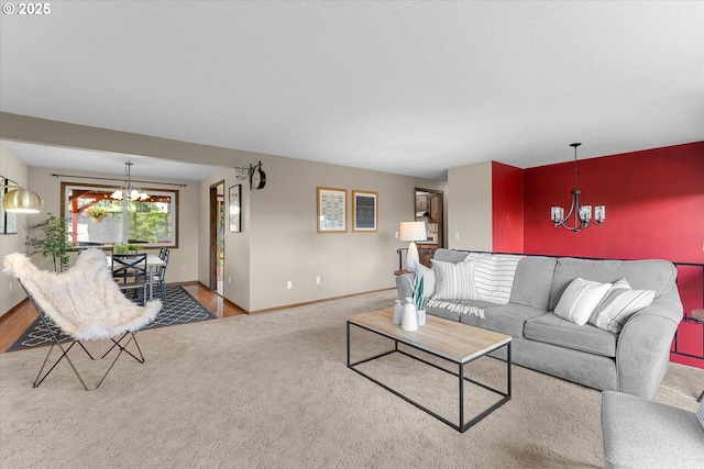 15648 NE Rose Pkwy, Portland, OR 97230 - living area with a chandelier and carpet floors