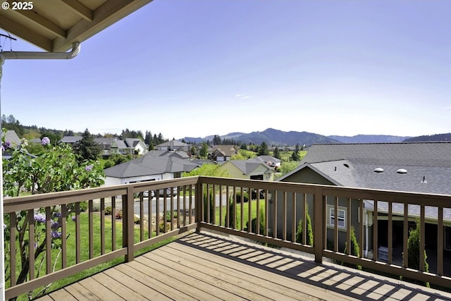 1922 Kapela Ct, Sutherlin, OR 97479 - wooden deck with a residential view and a mountain view
