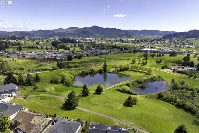 1922 Kapela Ct, Sutherlin, OR 97479 - aerial view of property and surrounding area featuring a water and mountain view and nearby suburban area