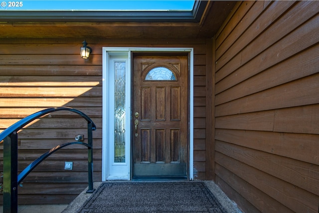 view of doorway to property