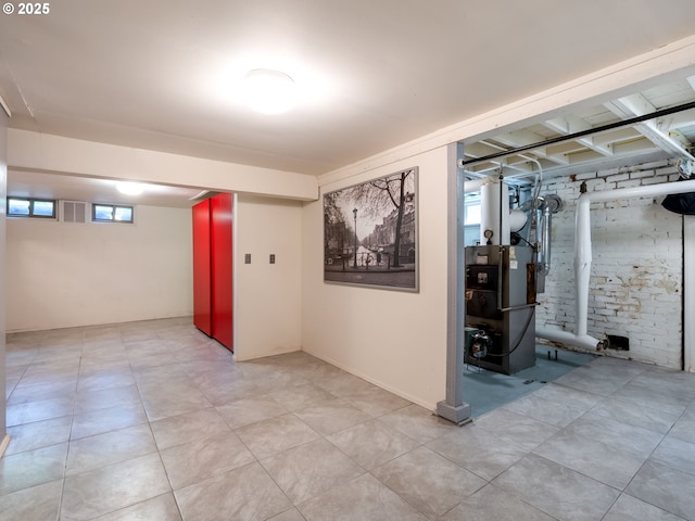 below grade area with plenty of natural light