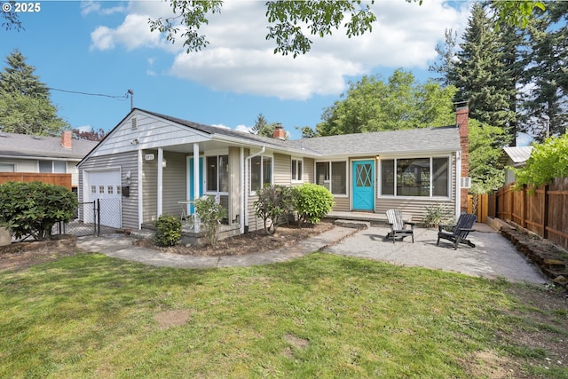 10925 NE Skidmore St, Portland, OR 97220 - ranch-style home with a chimney and an attached garage