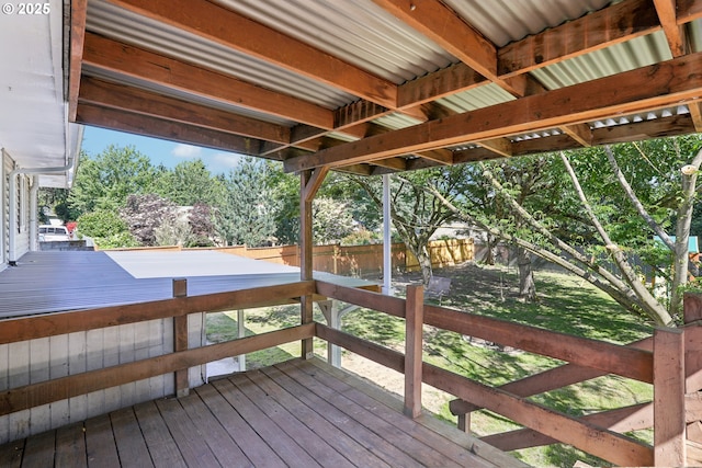 10925 NE Skidmore St, Portland, OR 97220 - wooden deck featuring a fenced backyard