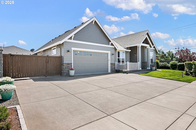 1705 Trevino Rd, Creswell, OR 97426 - craftsman inspired home with a garage, stone siding, and concrete driveway