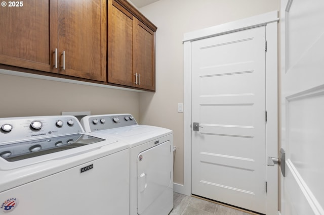 1705 Trevino Rd, Creswell, OR 97426 - laundry room featuring separate washer and dryer and cabinet space