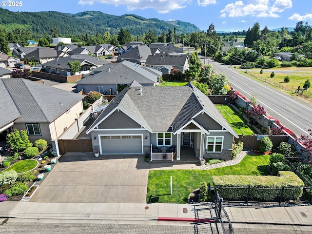 1705 Trevino Rd, Creswell, OR 97426 - aerial view of residential area with a mountain backdrop