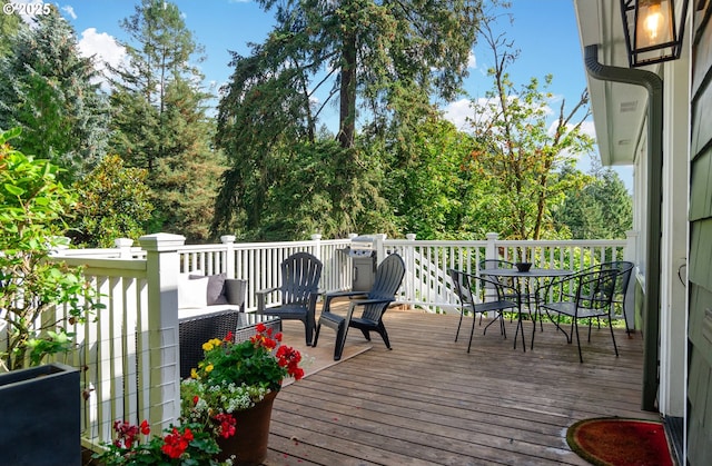 view of wooden deck