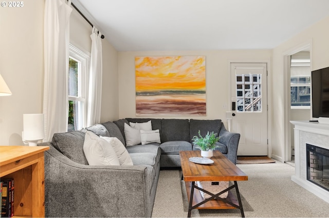 view of carpeted living room