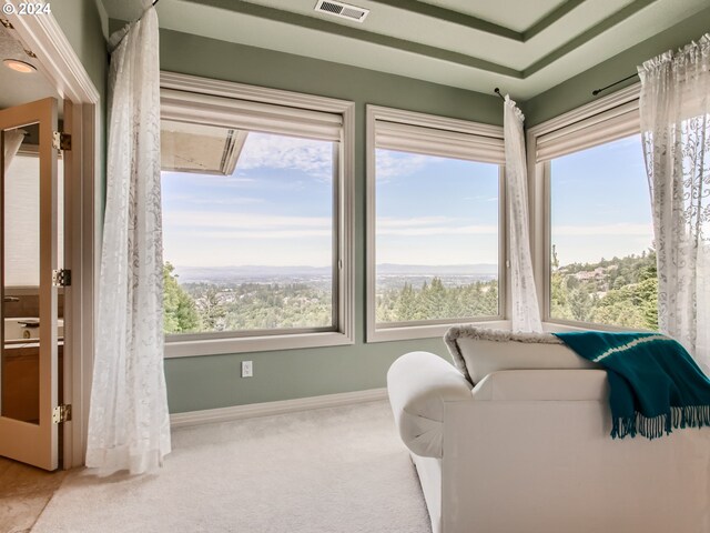 9112 NW Wiley Ln, Portland, OR 97229 - living area featuring carpet flooring and baseboards