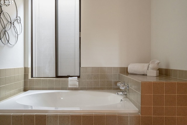 bathroom featuring a bath