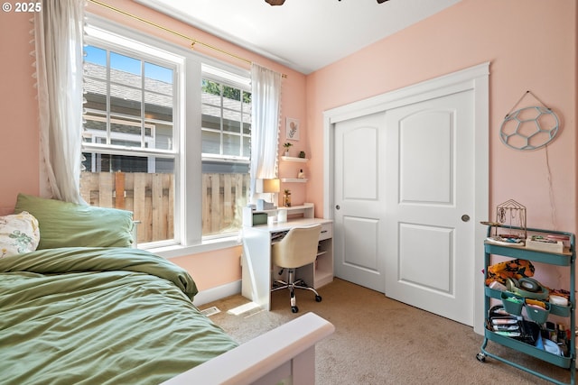 9628 N Exeter Ave, Portland, OR 97203 - home office with light carpet and a ceiling fan