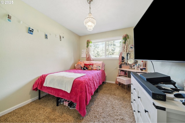 1510 SE 143rd Ave, Portland, OR 97233 - bedroom featuring carpet floors and a chandelier